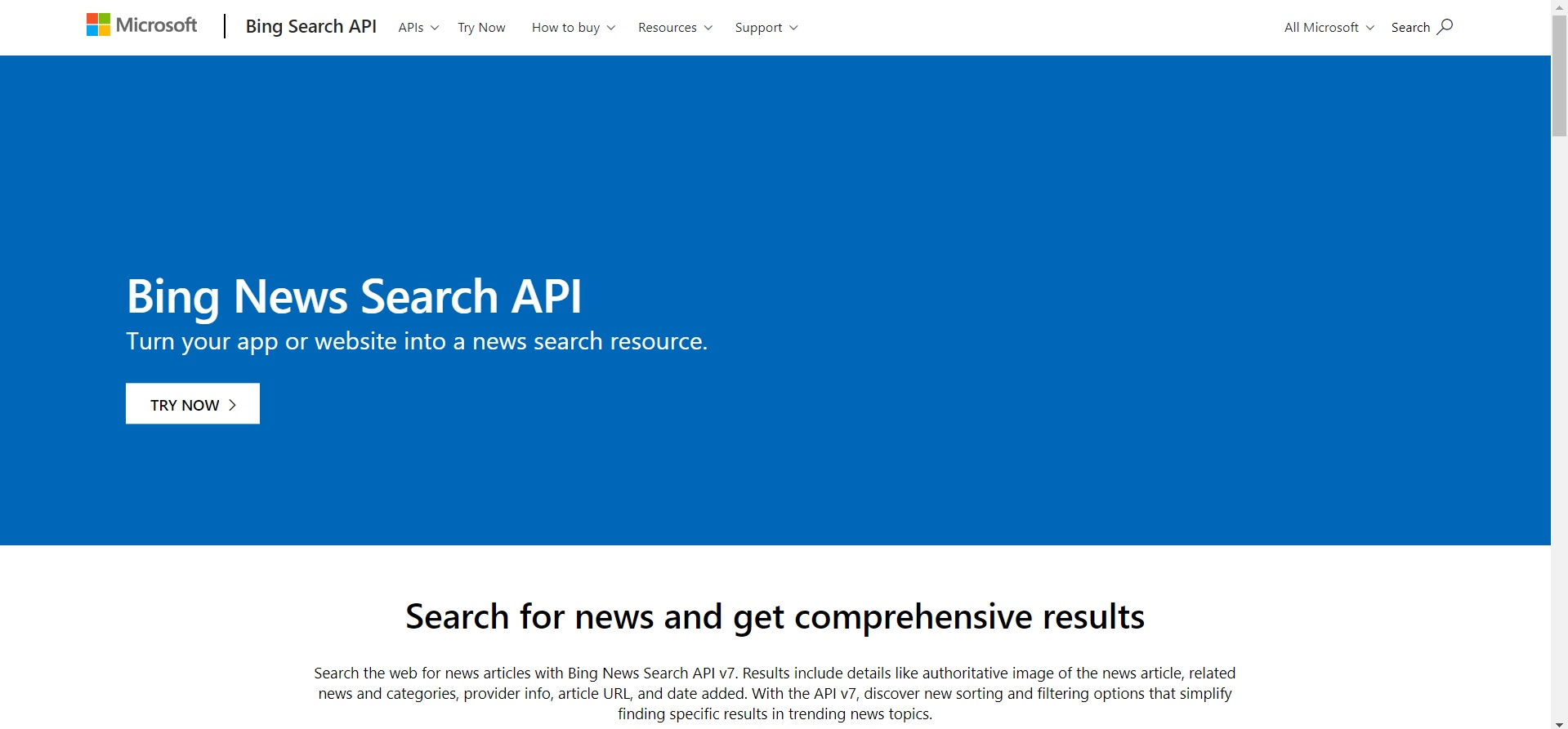 Bing News API