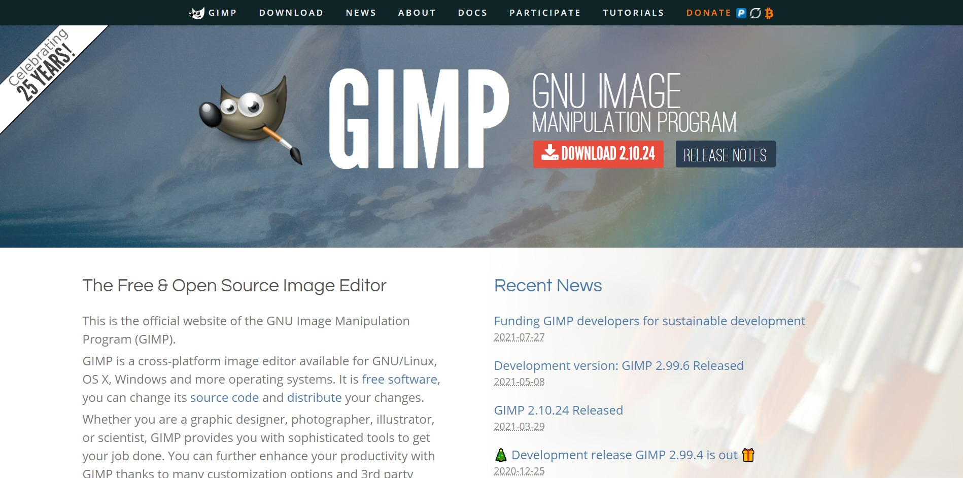 GIMP home page