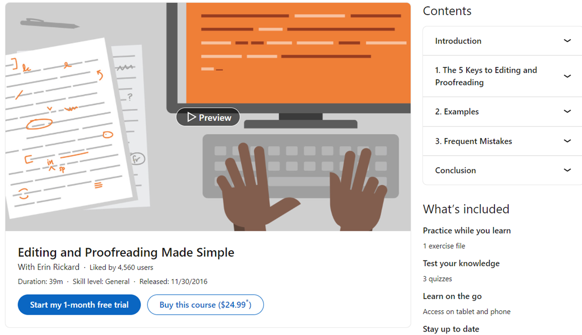 Editing And Proofreading Made Simple Course