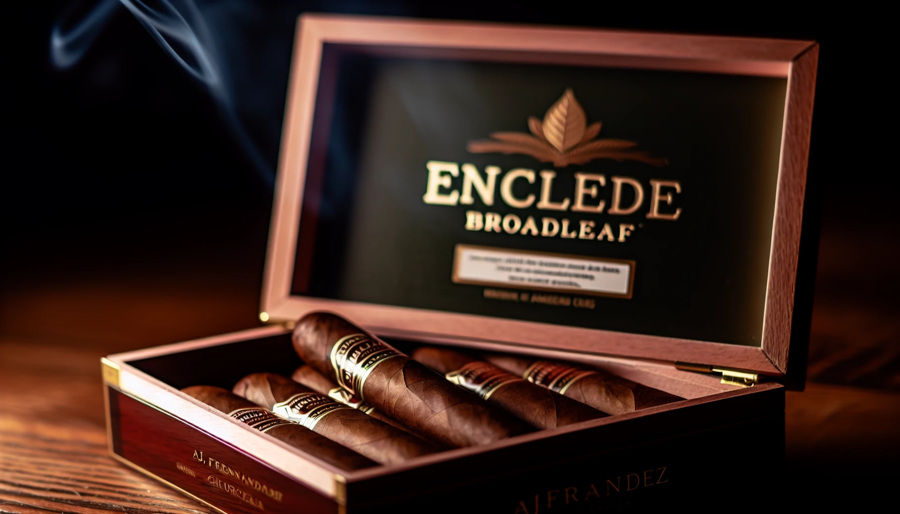 A box of Enclave Broadleaf by AJ Fernandez Churchill cigars