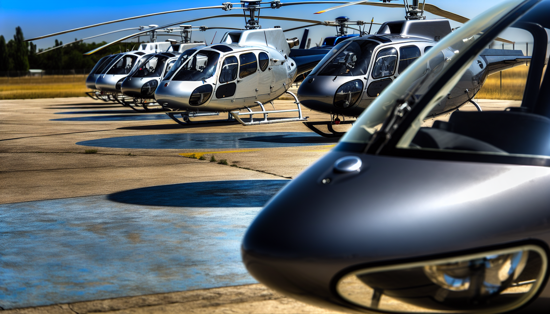 Diverse fleet of HeliFlite helicopters