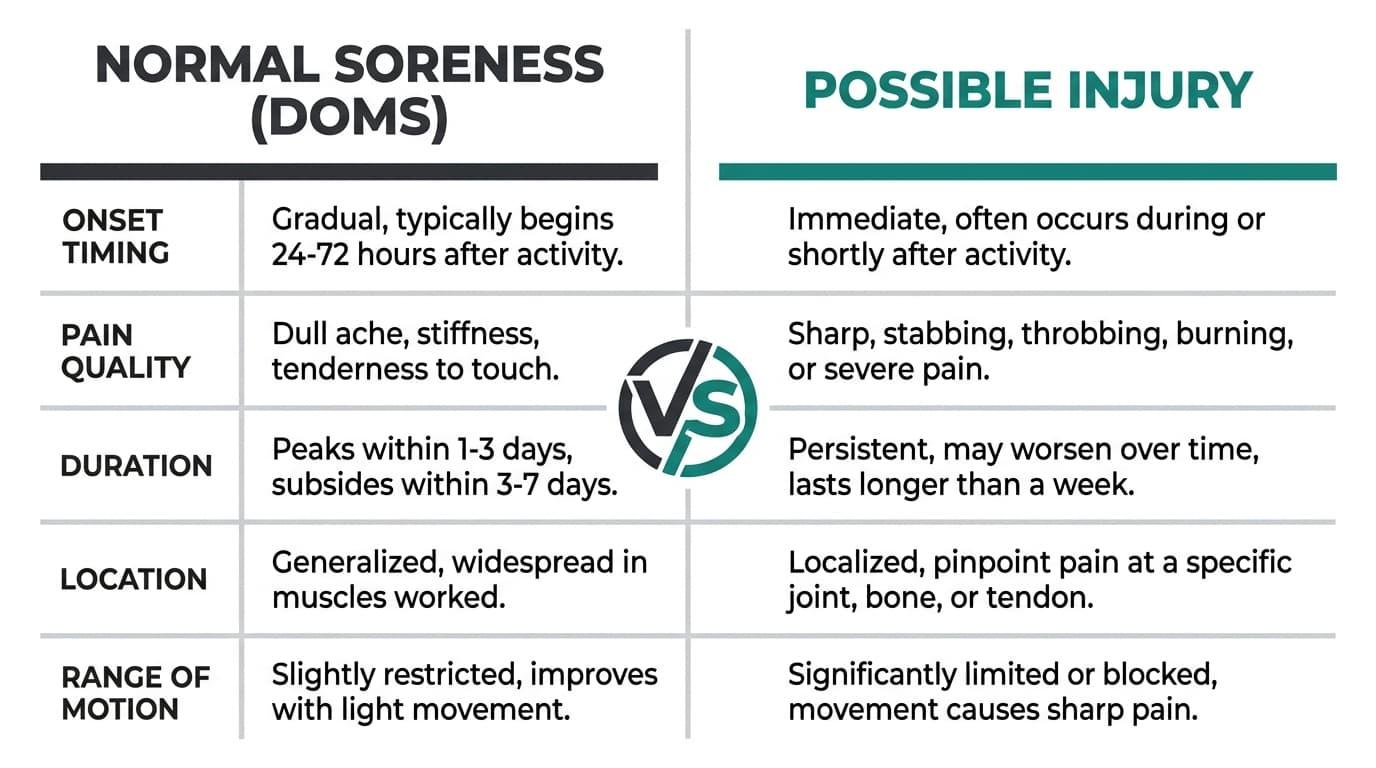 Soreness or Injury? Here's How to Tell