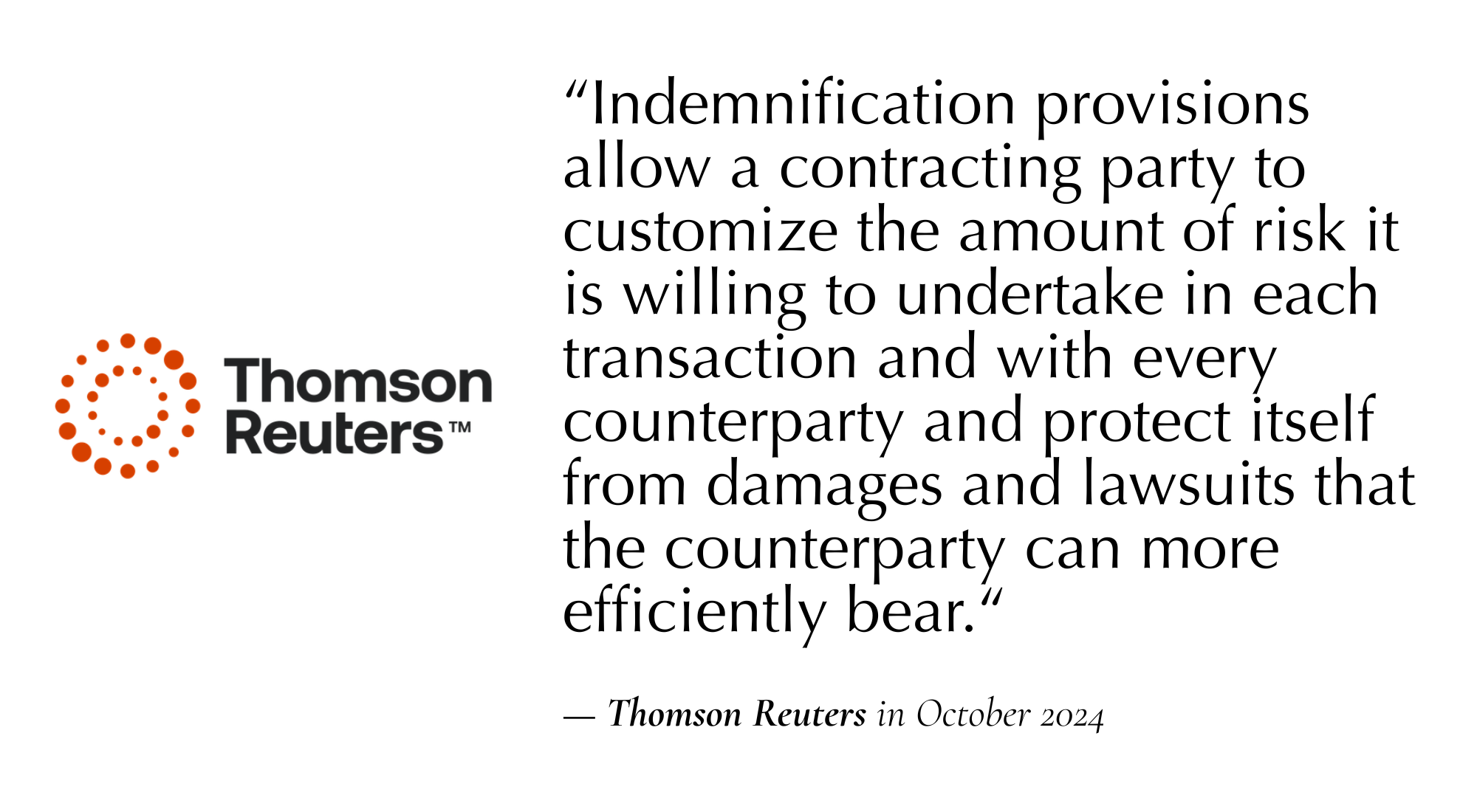 a quote about indemnity
