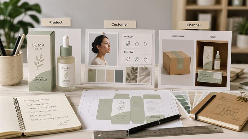 Packaging strategy based on product, target customer, and sales channel
