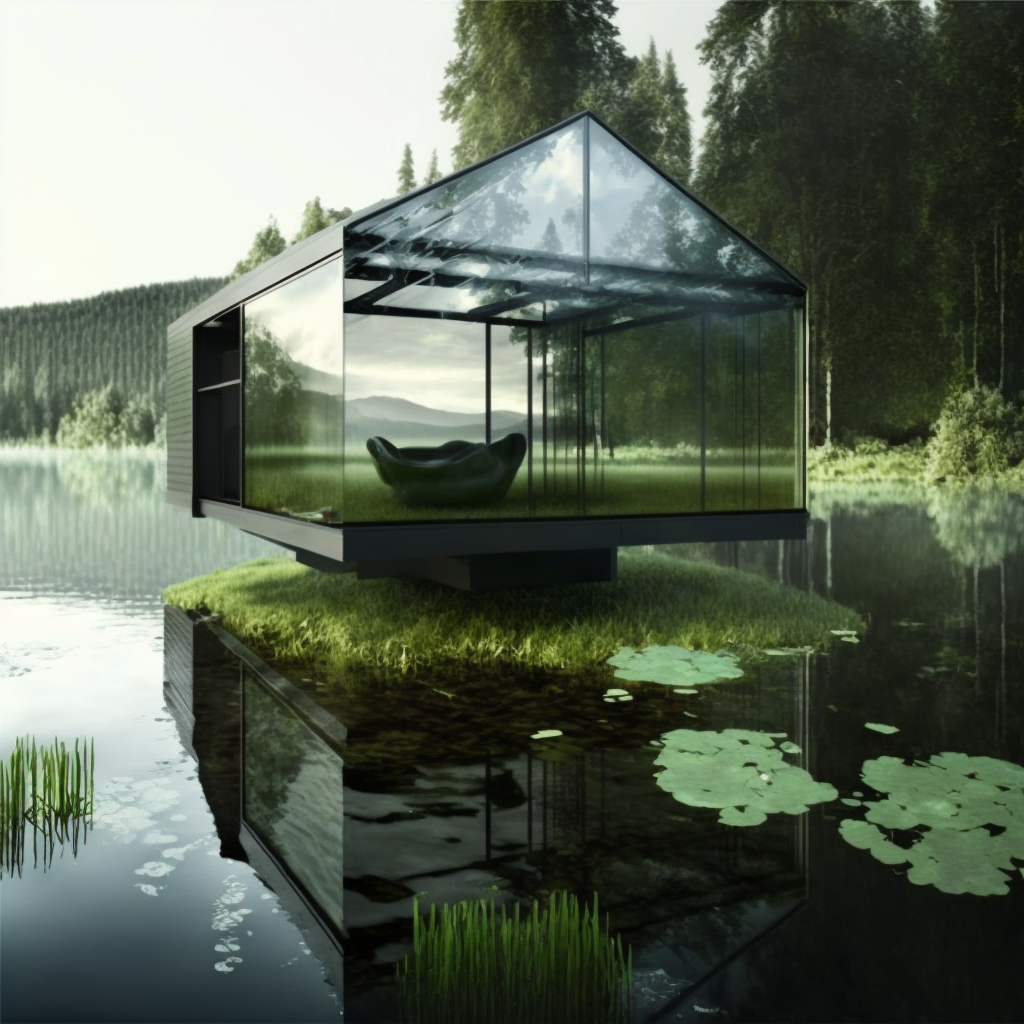 Floating prefab house
