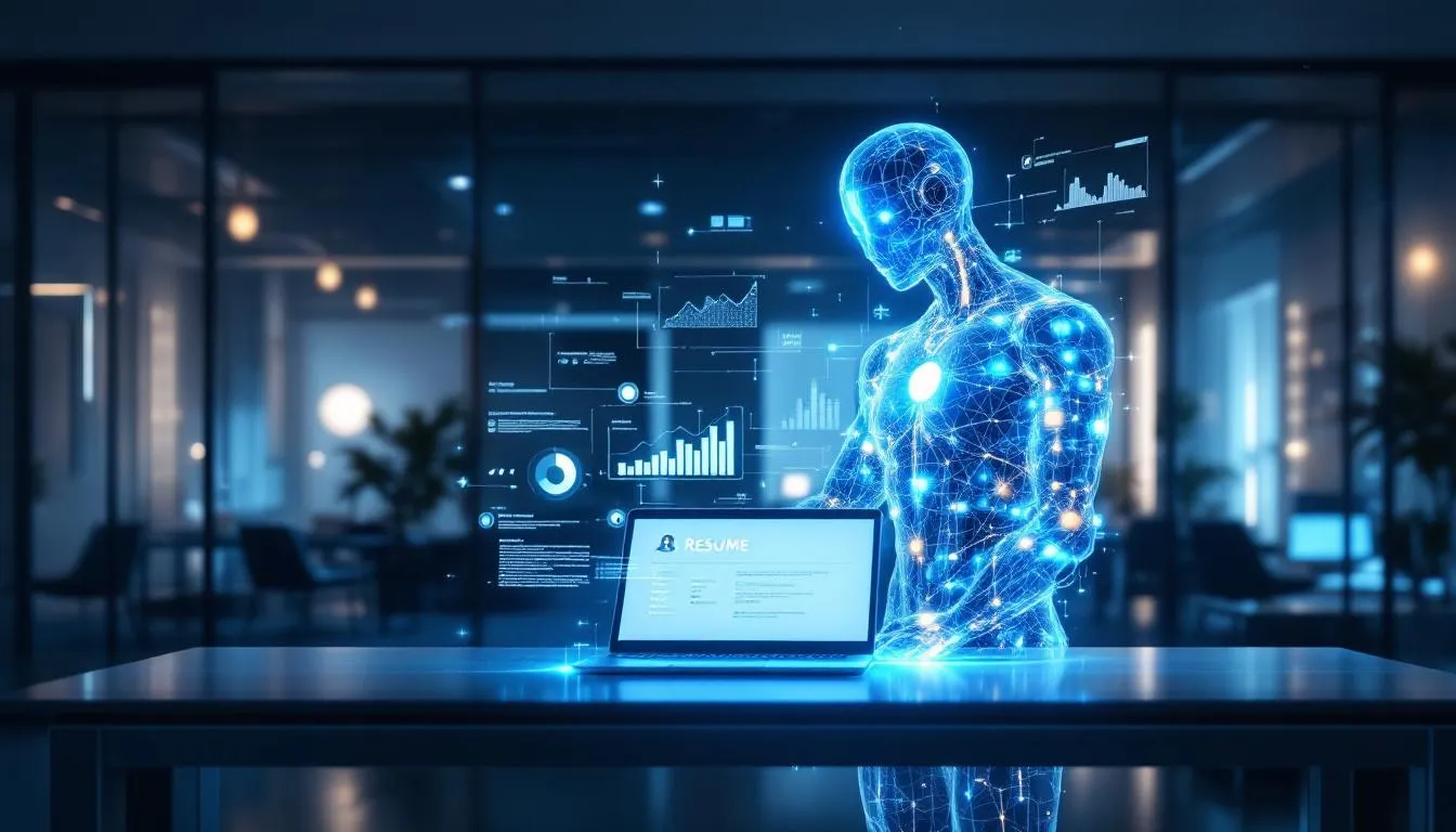 An image showing AI providing feedback on a resume.