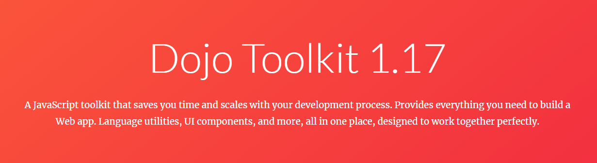 Dojo Toolkit javascript tools with interactive features and js framework