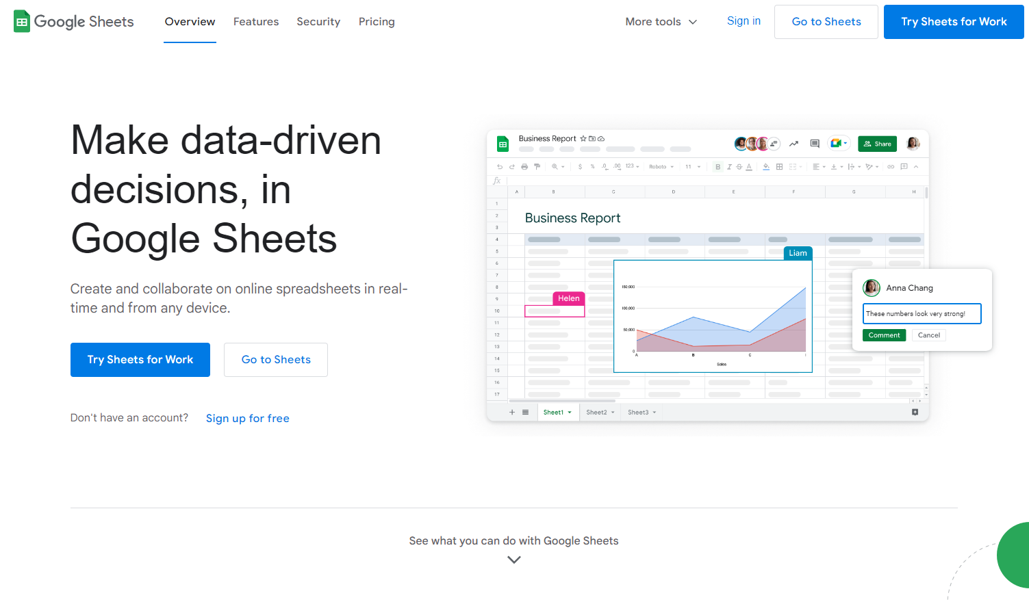 Image alt: Google Sheets can help you make better informed business decisions for free.