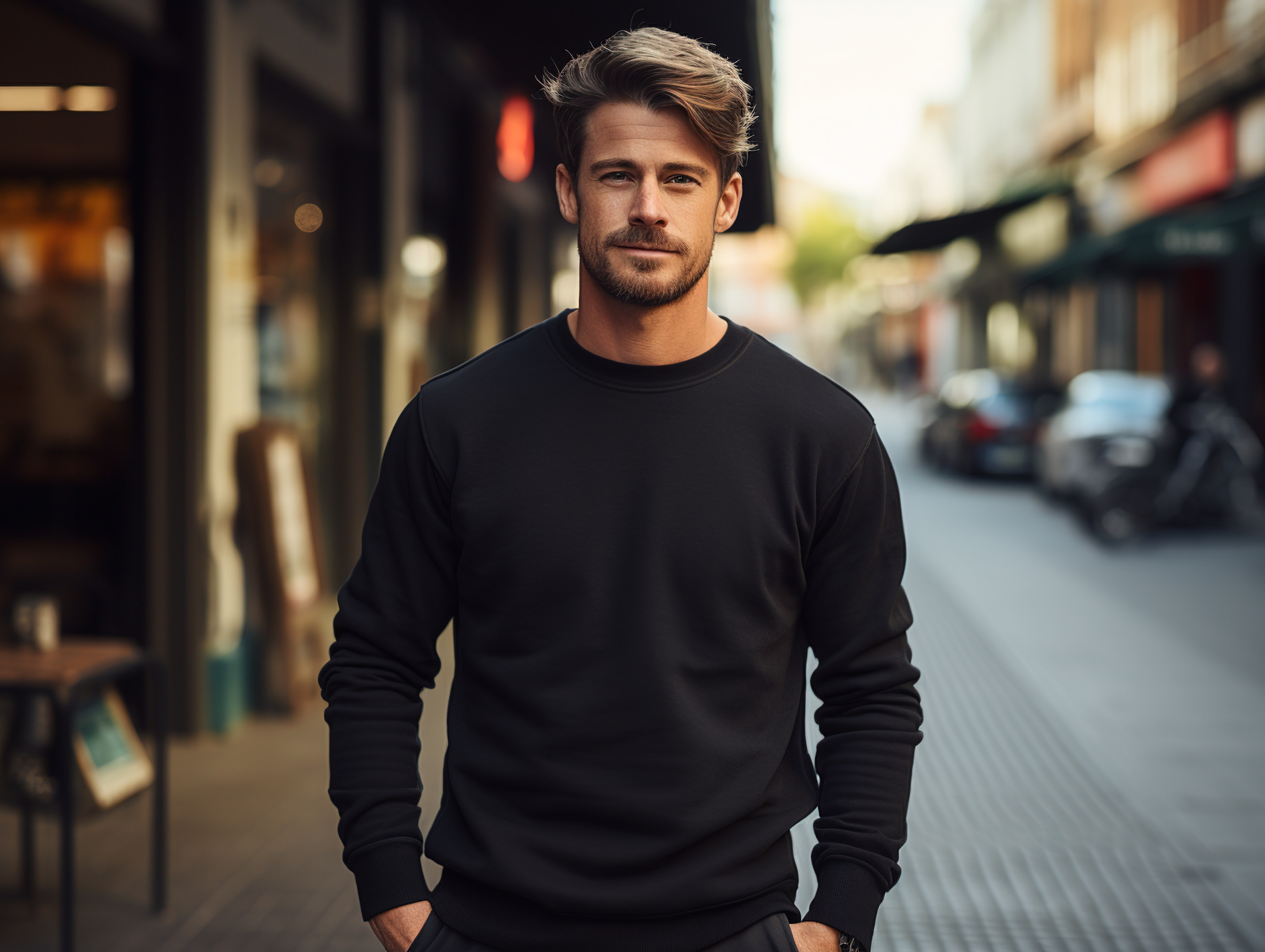 Guy wearing long sleeve shirt - shop online - style