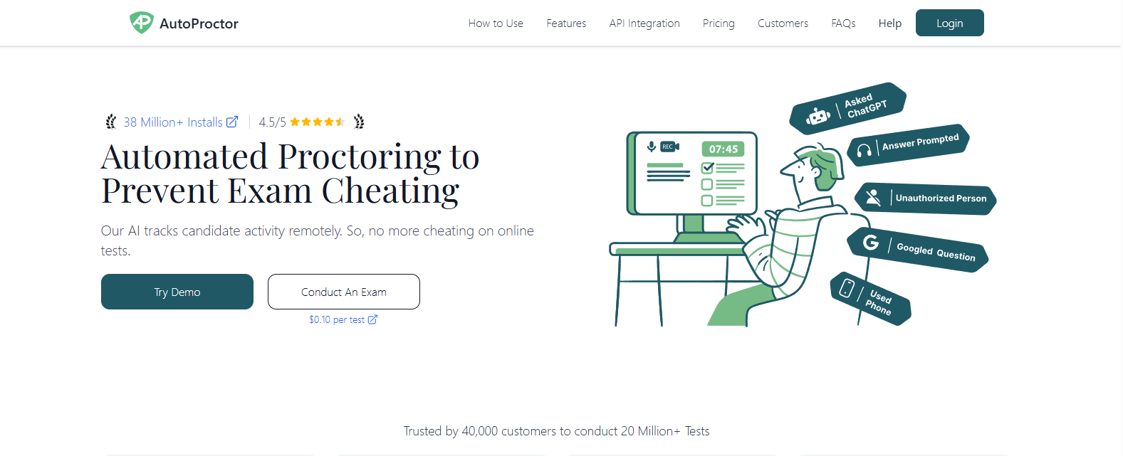 AutoProctor AI-powered online proctoring platform providing automated exam monitoring, cheating detection, and remote assessment security as an Honorlock alternative.