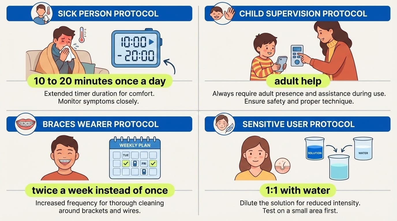 How Should You Modify Disinfection for Illness, Braces, or Kids?
