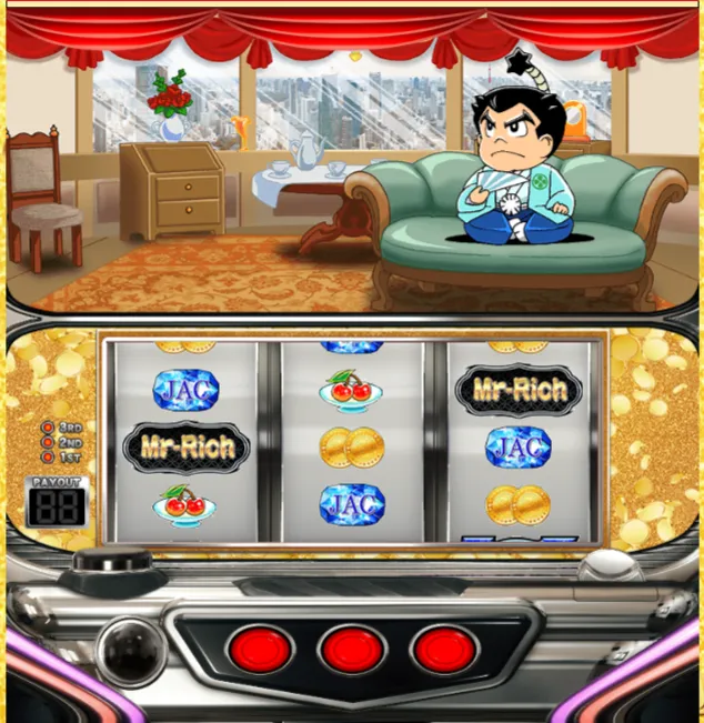 スロット ミスターリッチ(Mr.Rich)のプレイ画面 通常演出