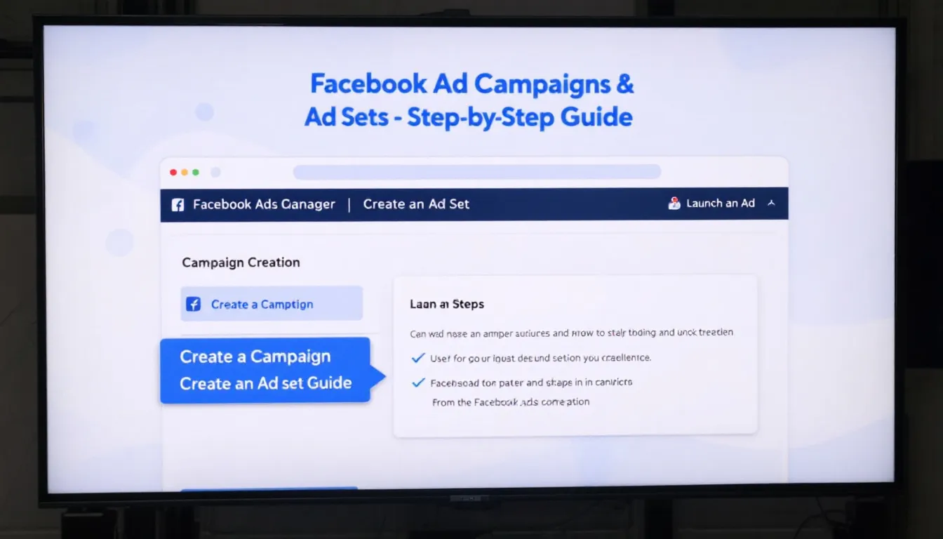 An overview of Facebook ad campaigns and ad sets.