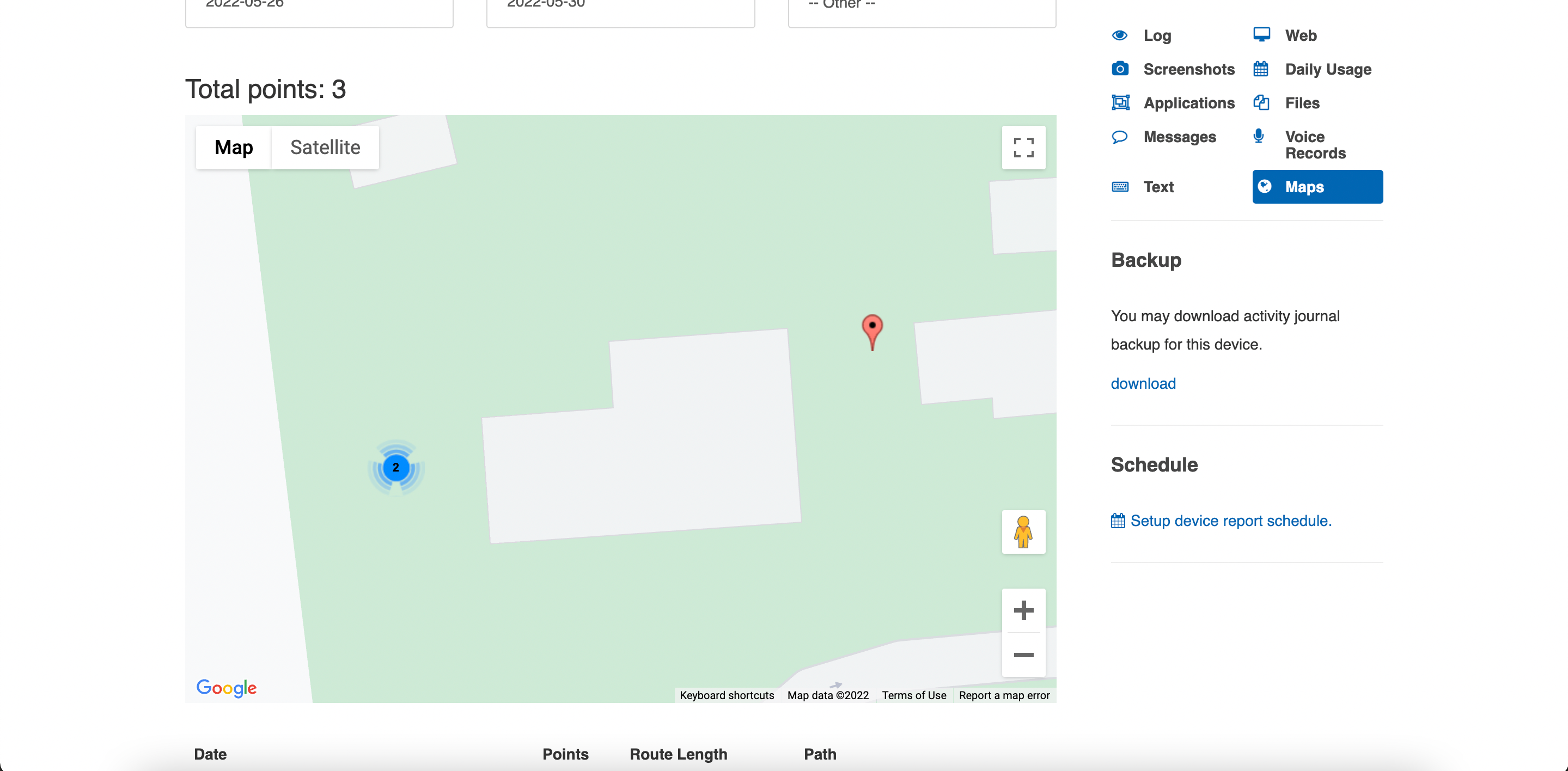 KidLogger GPS tracking