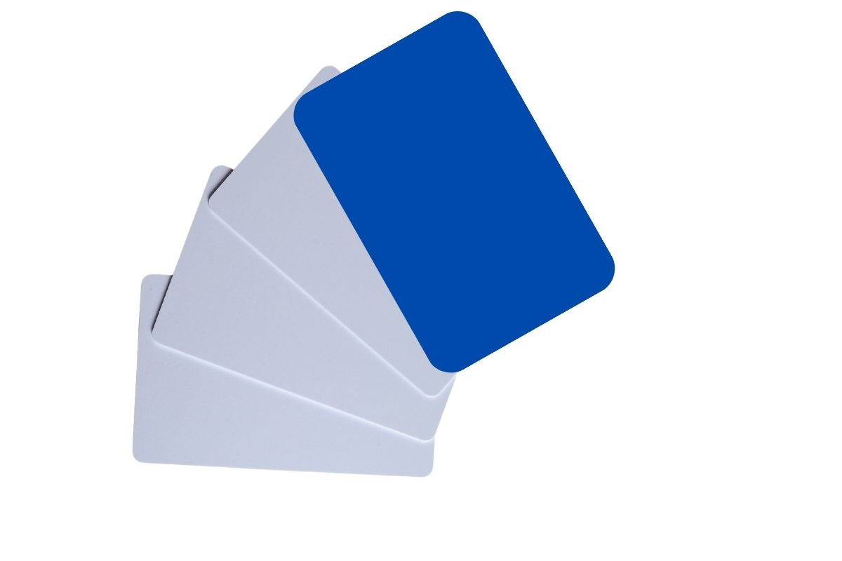 Blue business cards