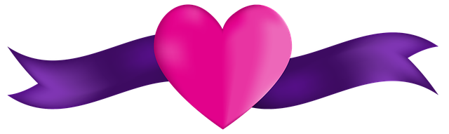 banner, heart, ribbon