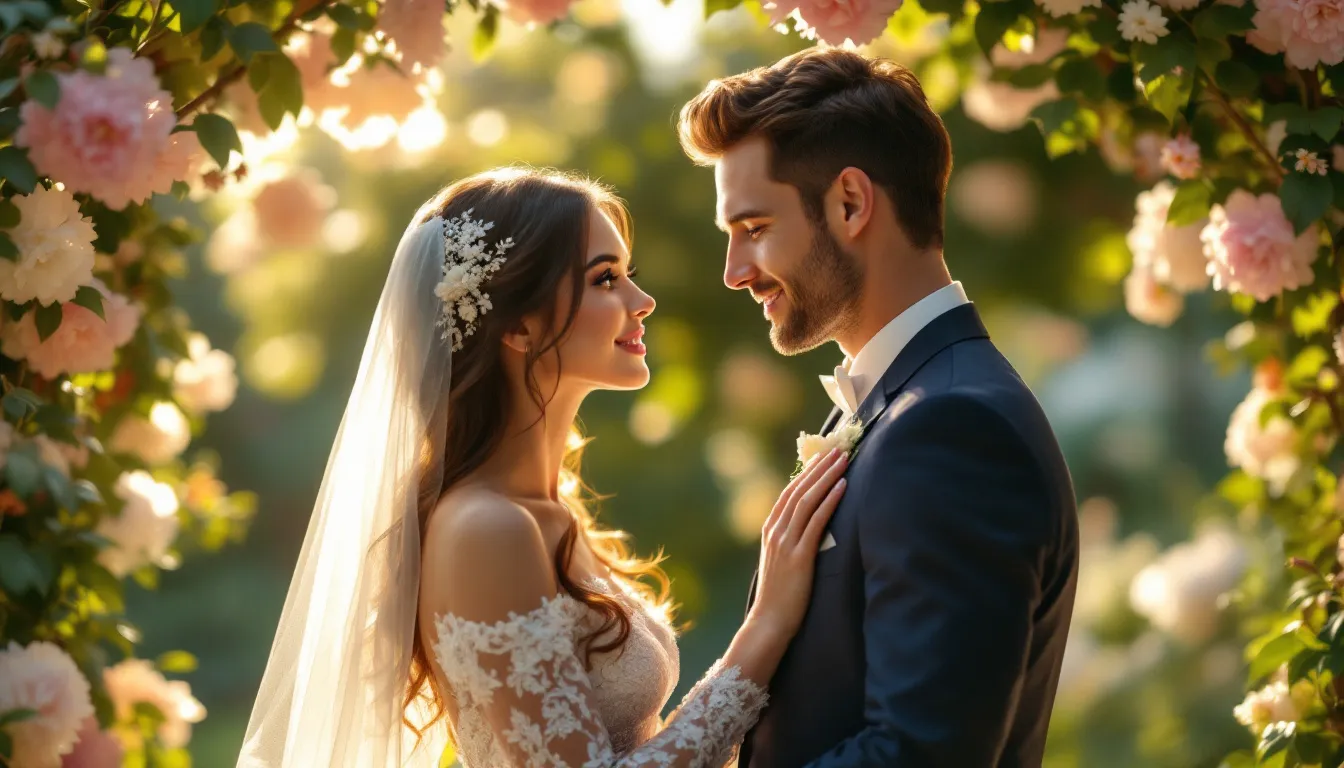 A candid moment captured during a wedding.