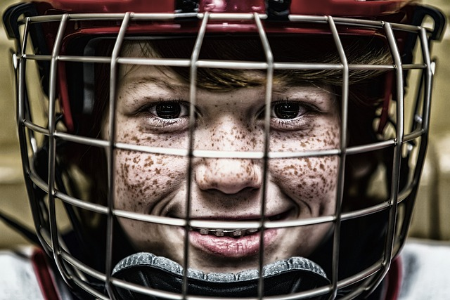 hockey, helmet, face