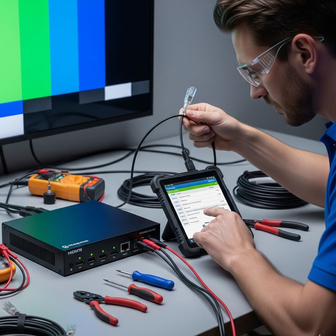 Signage Repair: How to Fix and Maintain Your Digital Displays 3 test media player and connectivity