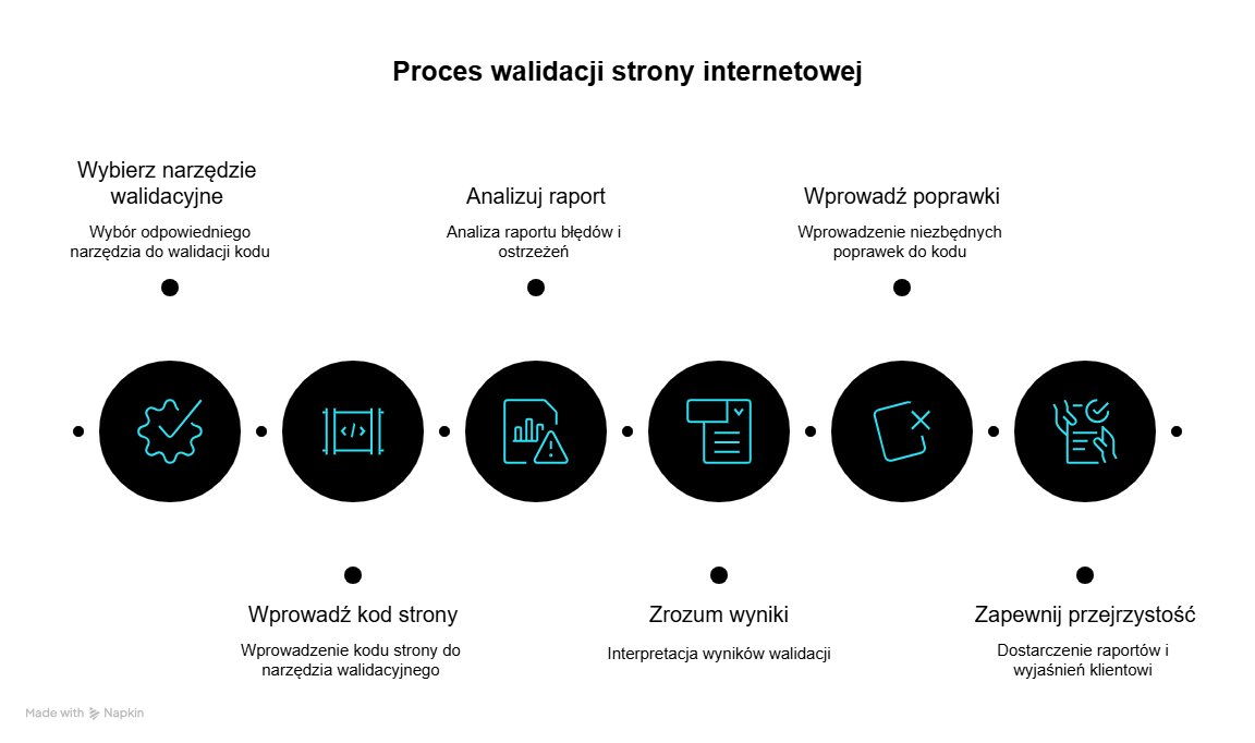 Walidacja HTML i CSS strony WWW krok po kroku, czyli testowanie strony w praktyce.