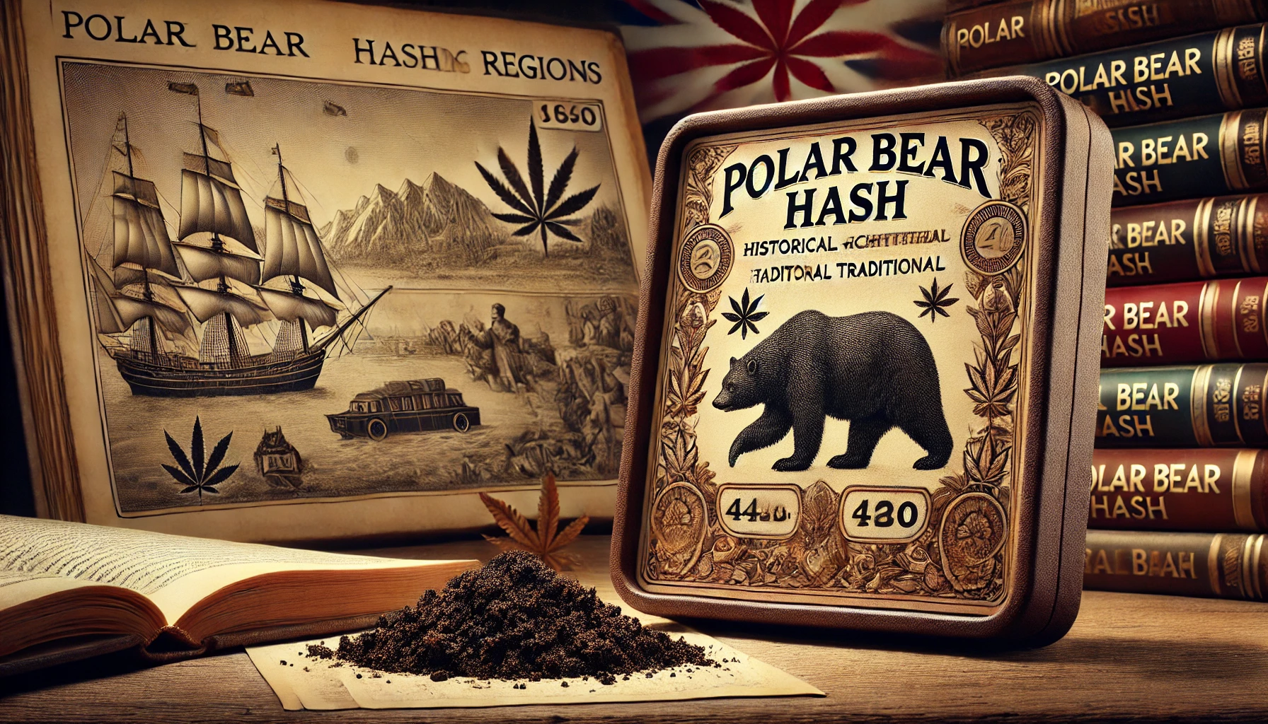 Close-up of premium Polar Bear Hash highlighting its rich texture and quality.