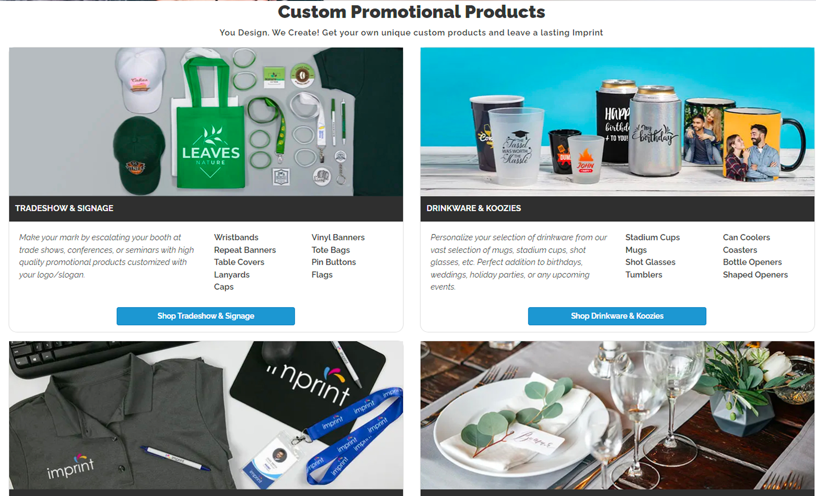 imprint custom promotional products