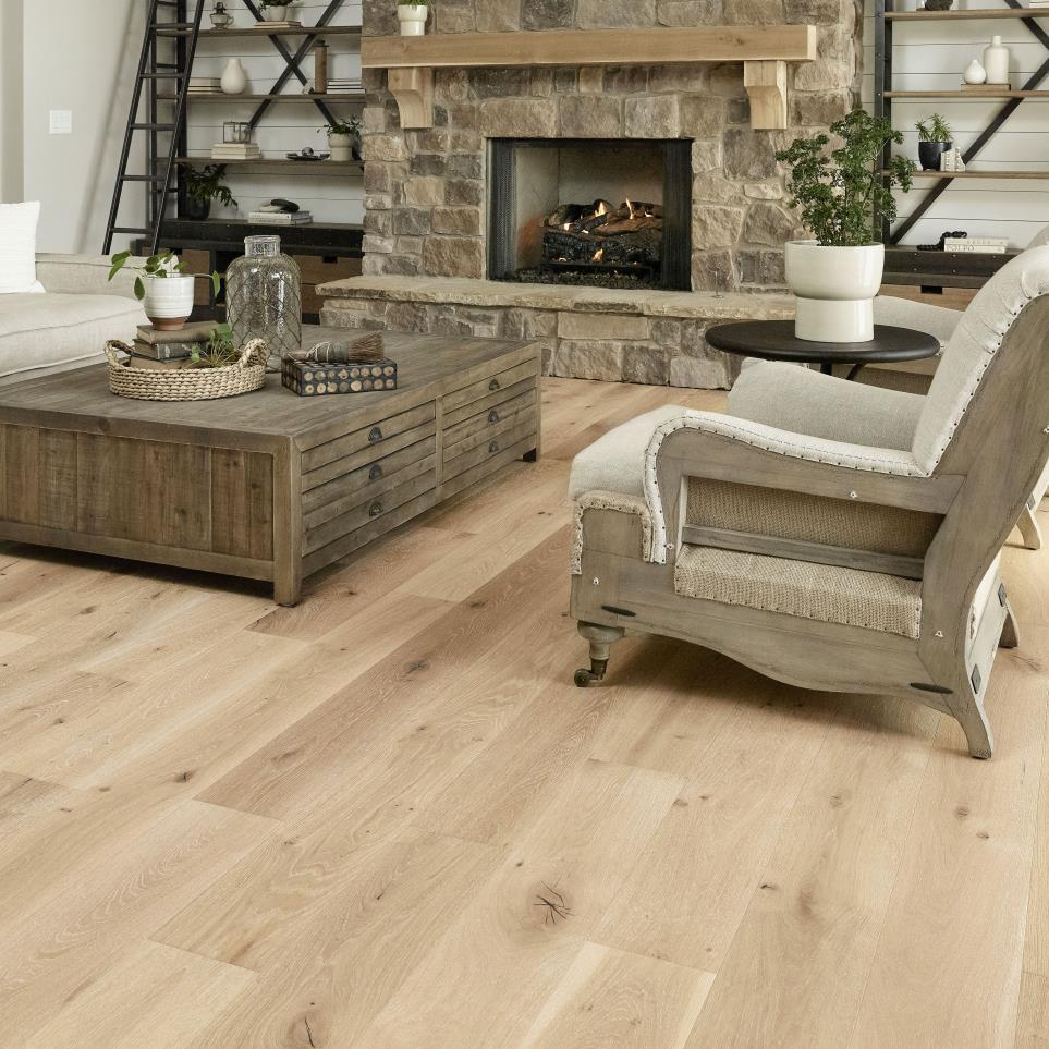 Oak Floor in monochromatic living room