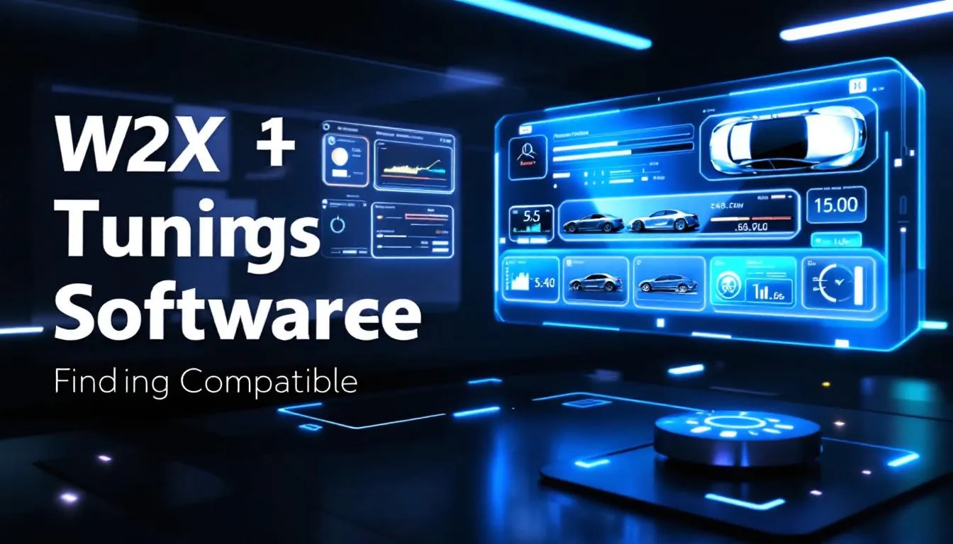 A visual guide to finding compatible tuning software for vehicles.