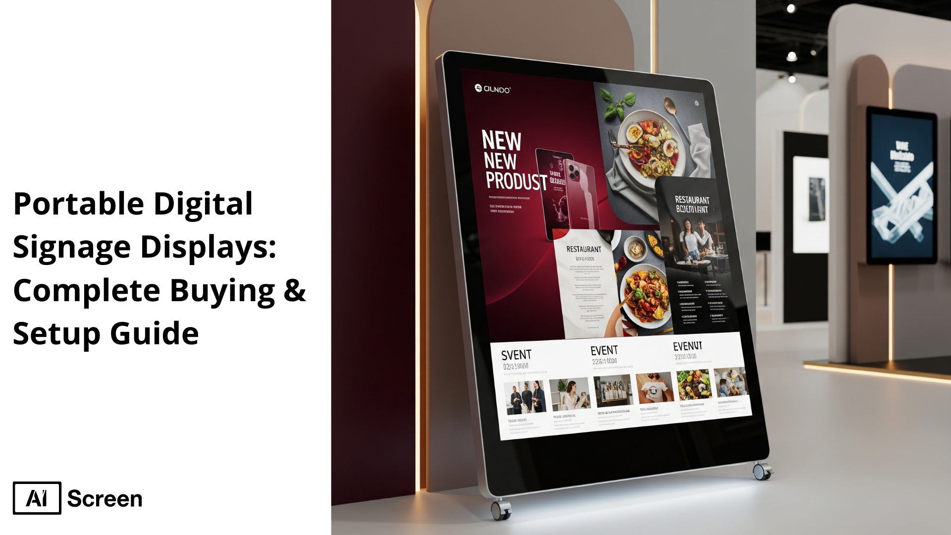 guide to buying and setting up portable digital signage displays