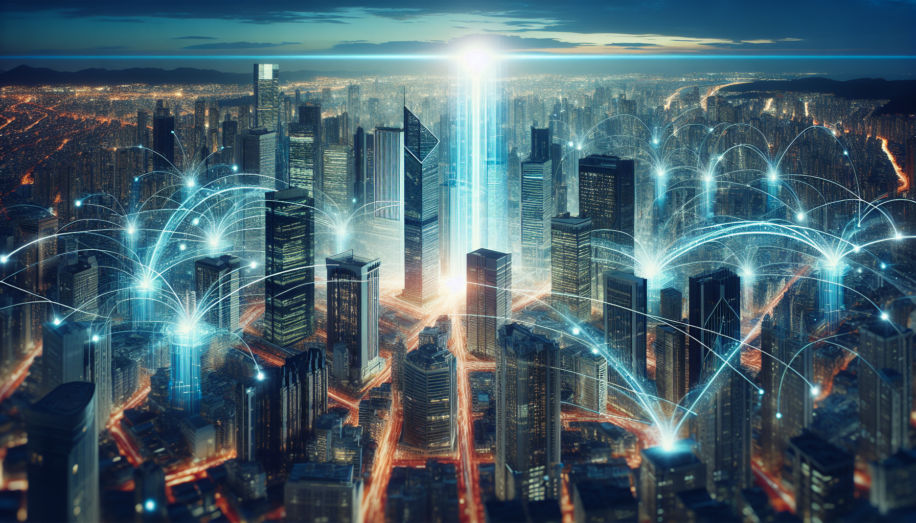 Illustration of digital transformation with converged communication solutions