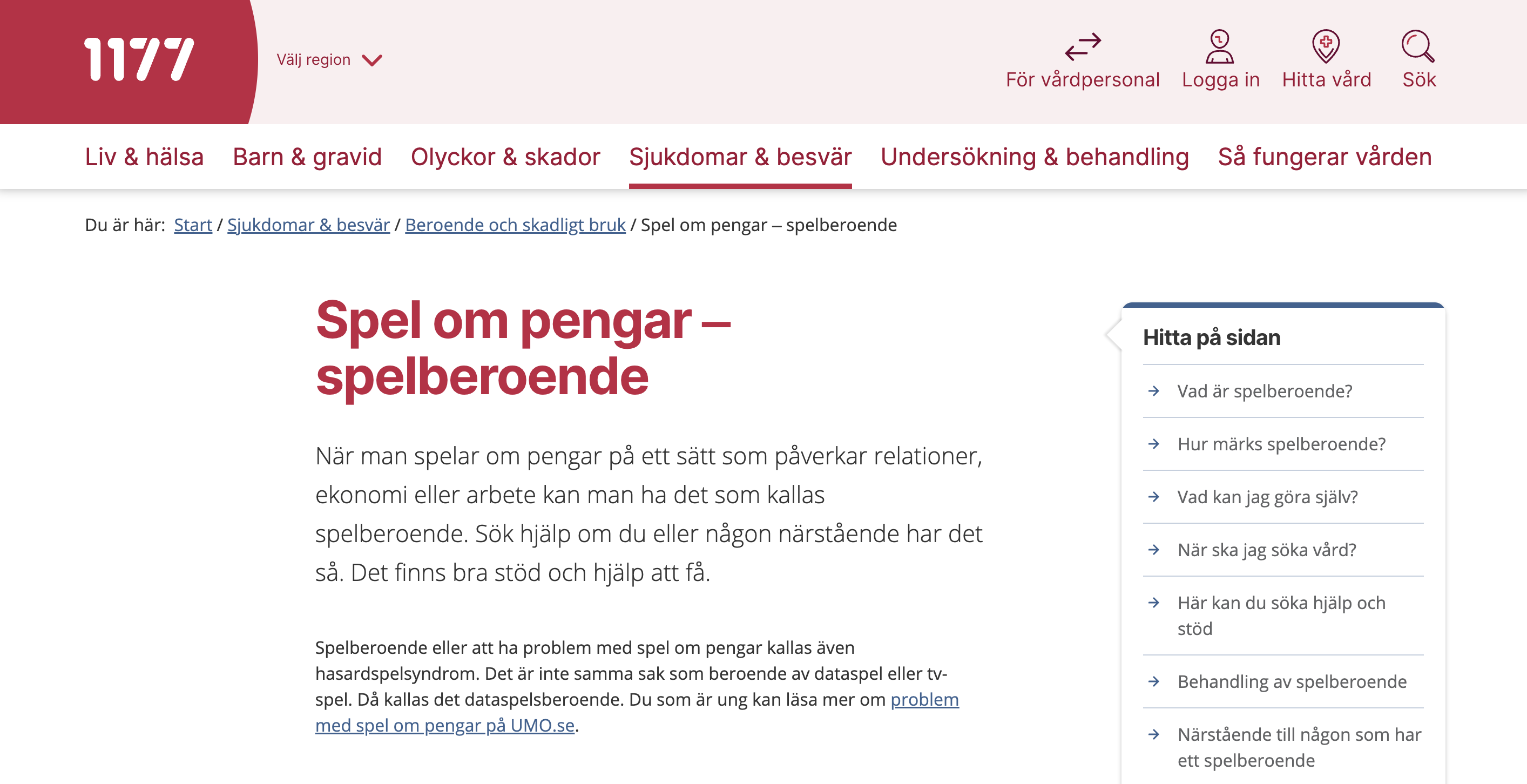 Information om spel om pengar och spelberoende i Sverige med hjälp, stöd och råd för spelare som behöver hjälp.