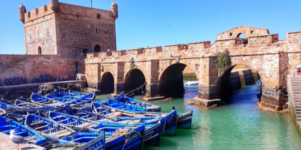 Portes maritimes du port de pêche de Essaouira, Maroc