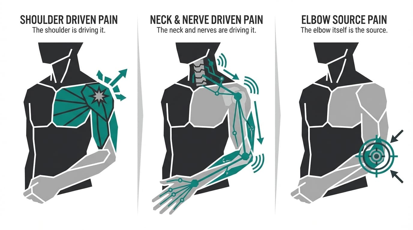 Shoulder vs Neck vs Elbow: How to Tell Where Your Pain Is Coming From