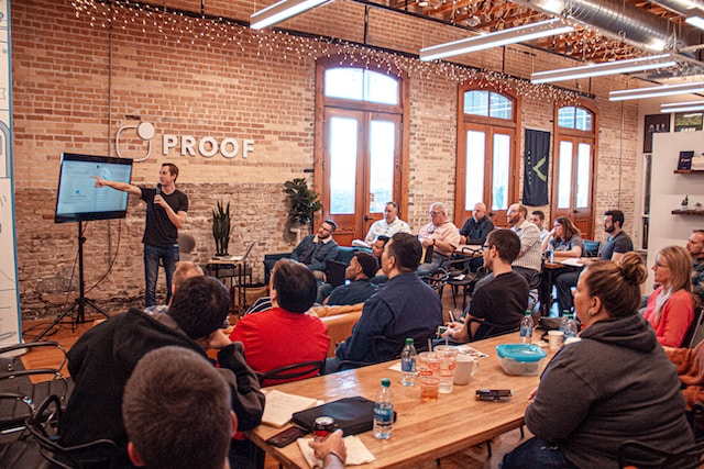 You can attend an in-person or online event to learn more about blockchain, crypto, and find business partners.