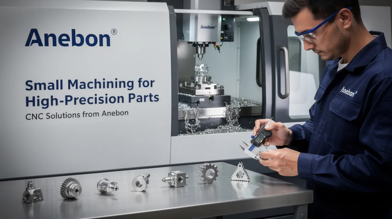 The image showcases a CNC machining setup featuring advanced milling machines and specialized tools designed for high-precision parts. It highlights the intricate components being processed, emphasizing the consistent quality and accuracy achievable in various materials like stainless steel and aluminum.