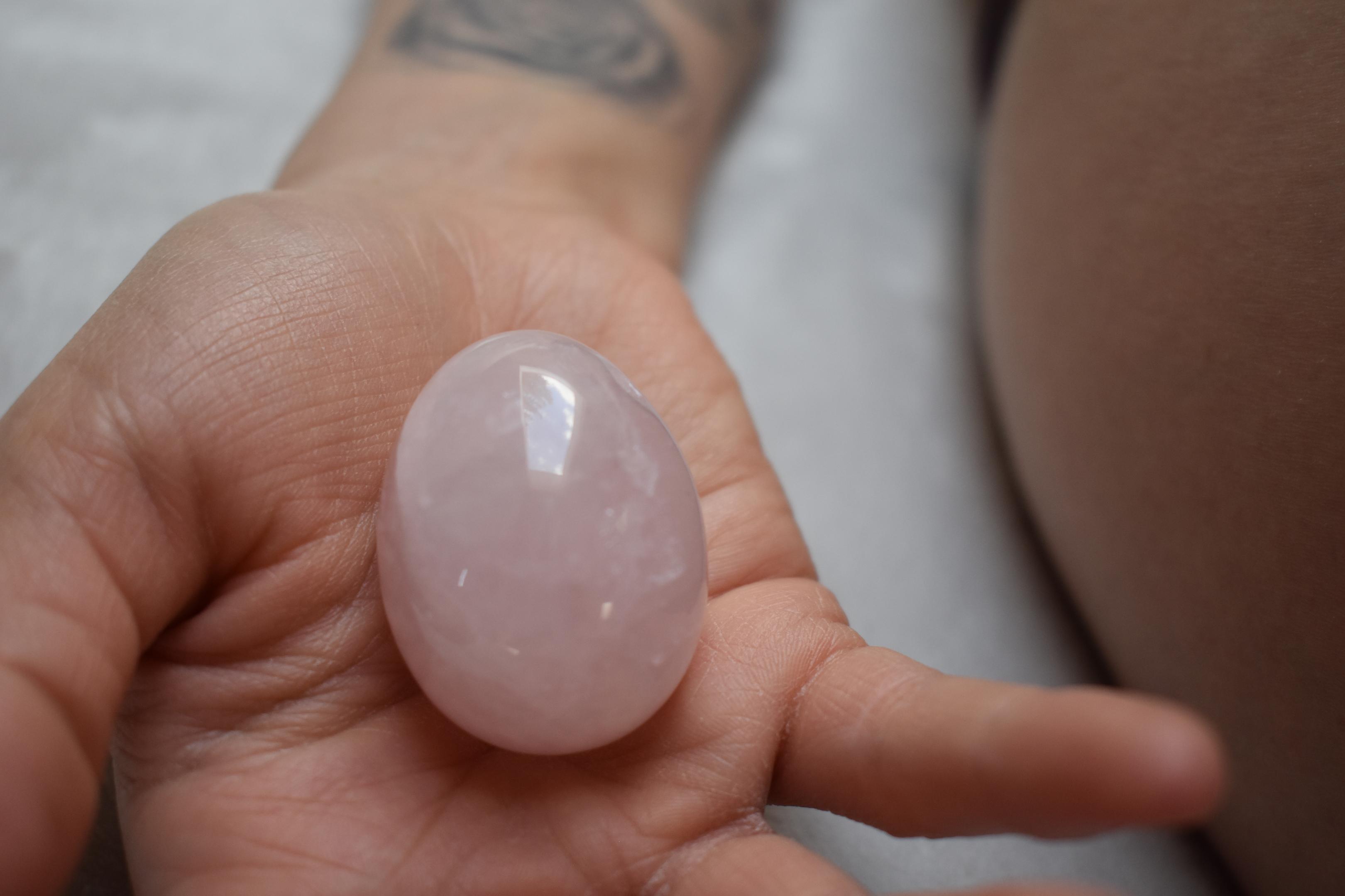 Rose quartz egg
