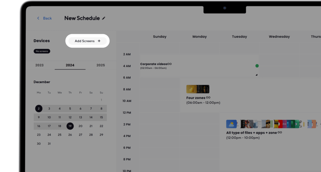 What is DOOH Digital Signage? 25 set up a display schedule and launch dooh digital signage
