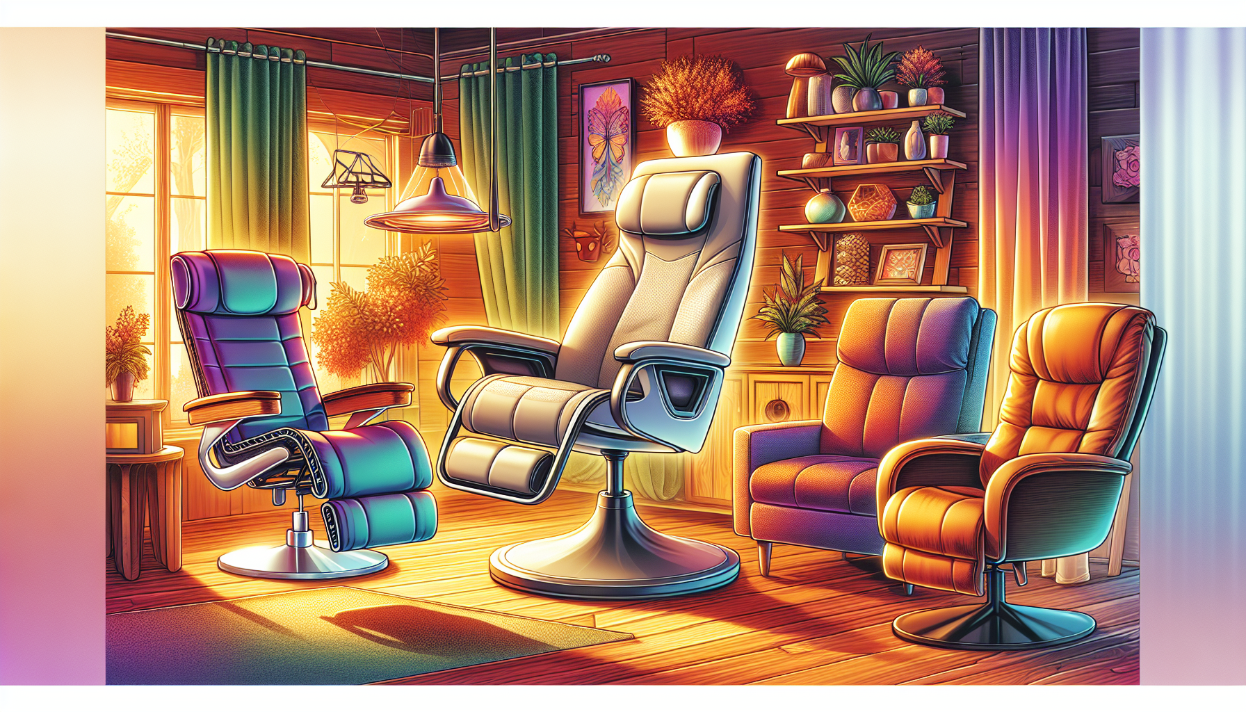 An illustration showcasing recommended chairs for reducing swelling in legs.