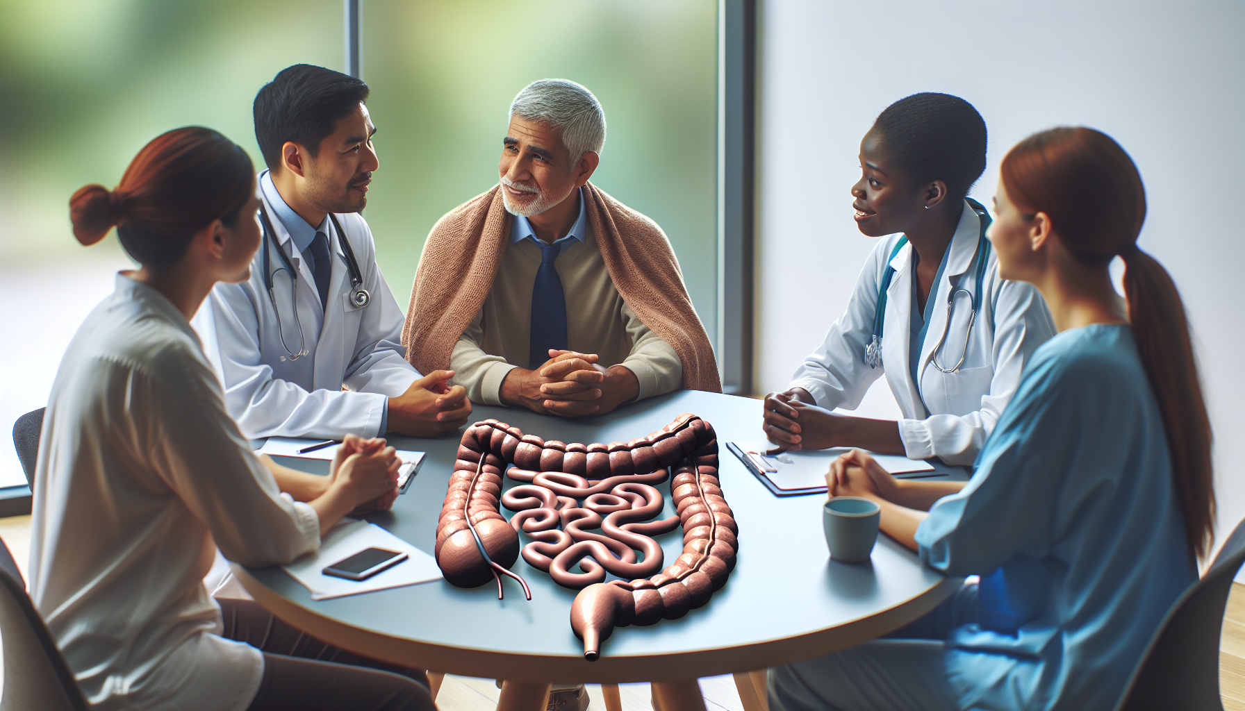 Illustration of a cancer care team
