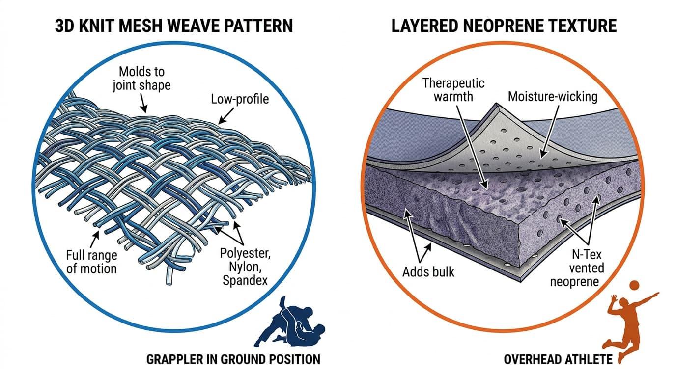 Compression and Shoulder Support: 3D Knit vs. Neoprene