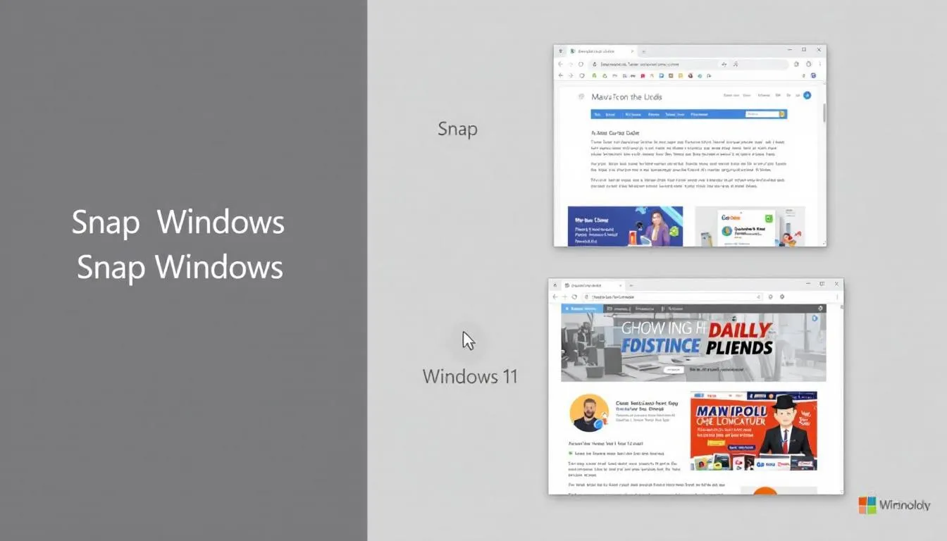 Une capture d'&eacute;cran montrant comment utiliser Snap Windows sous Windows 11.