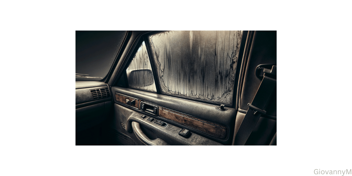 Old window tint on car's