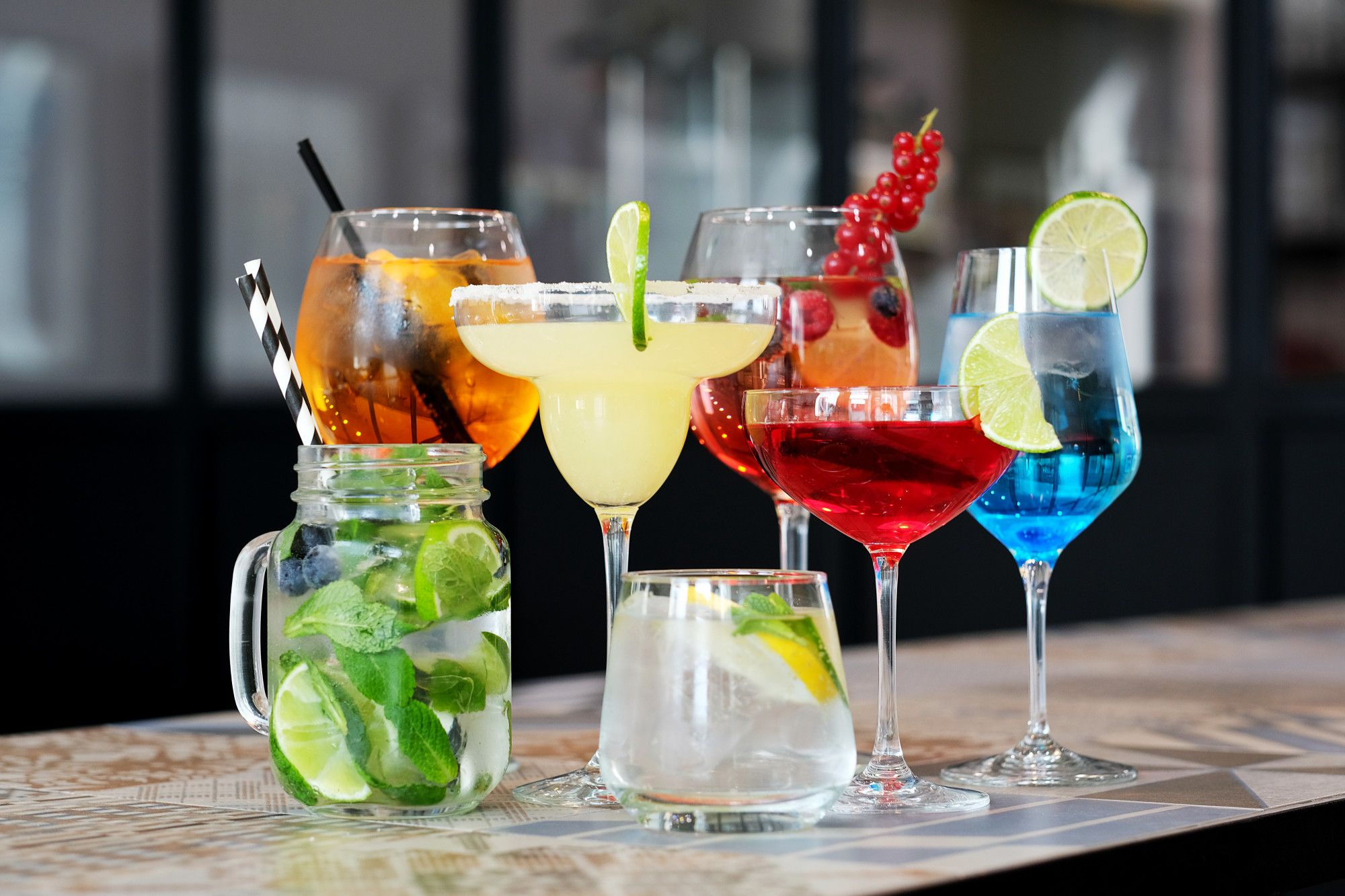 Various alcoholic beverages. Alcohol after bariatric surgery