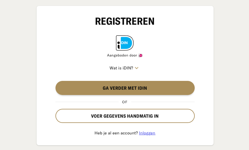 Registreren bij BetMGM