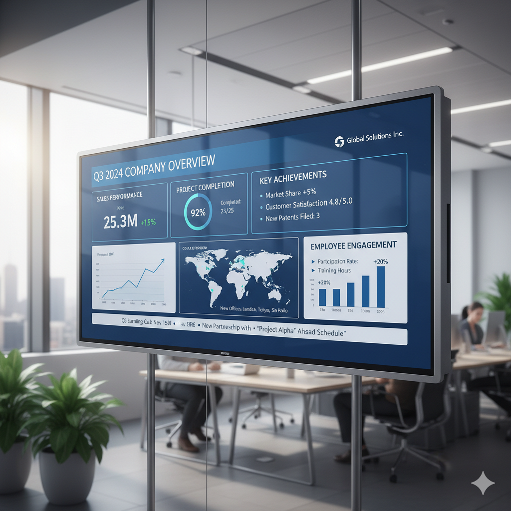 What Are The Best Employee Communication Signage Board Ideas? 2 the digital dashboard