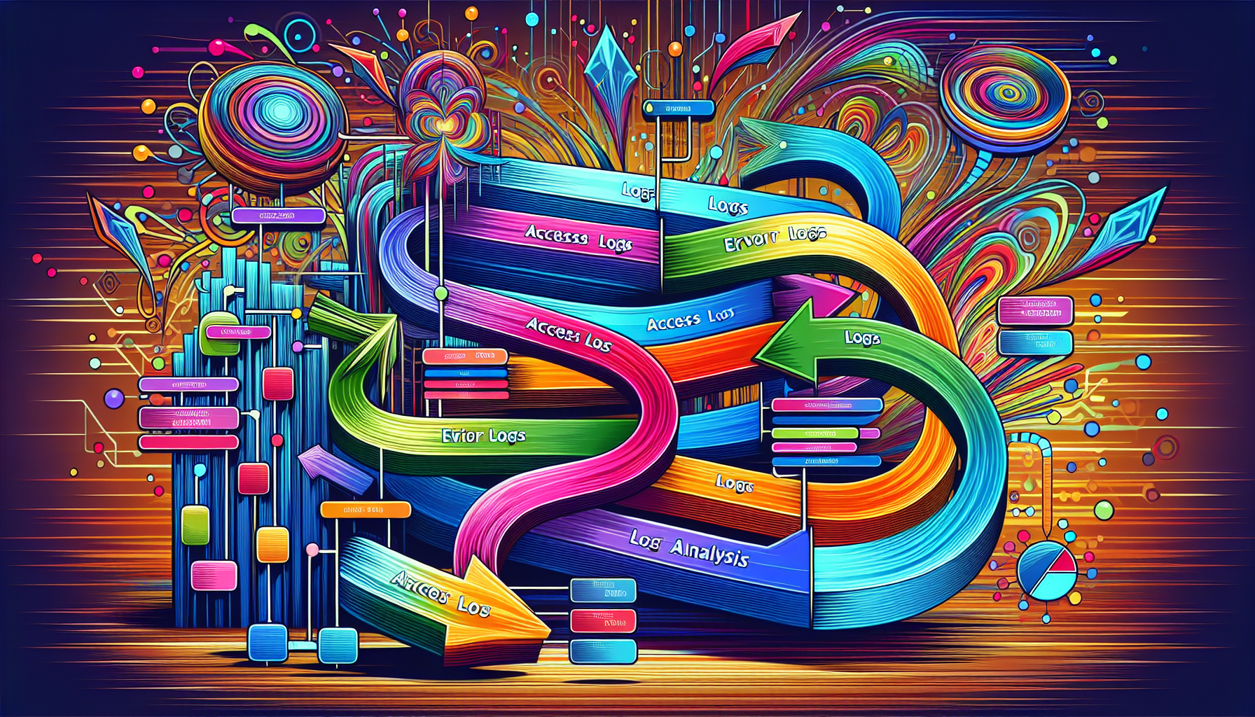 An illustration explaining web logs and their importance in log analysis.