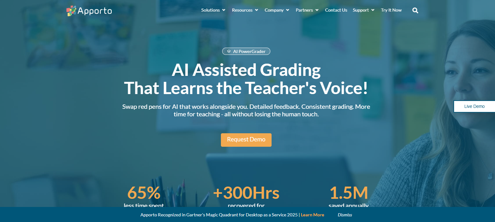 Apporto AI-assisted grading platform helping educators evaluate assignments faster with intelligent feedback, consistent grading, and streamlined academic assessment workflows.