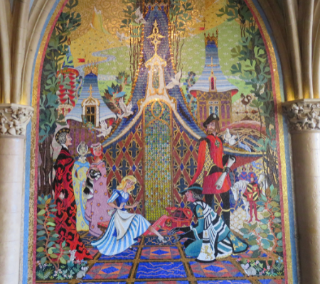 Cinderella Glass Mosaic inside Cinderella's Castle