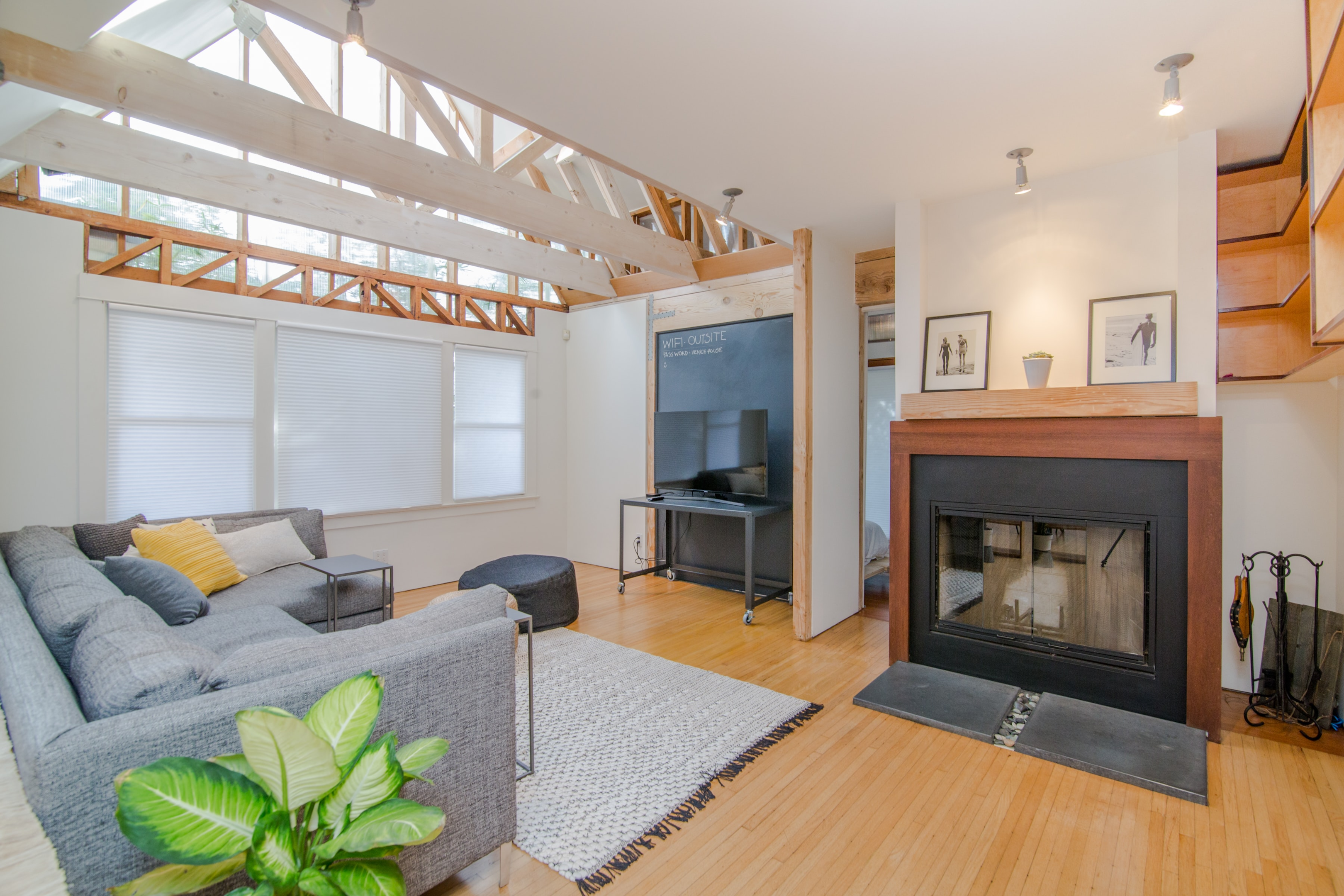 An attractive, uncluttered living room, with neutral decor—another example of good home staging