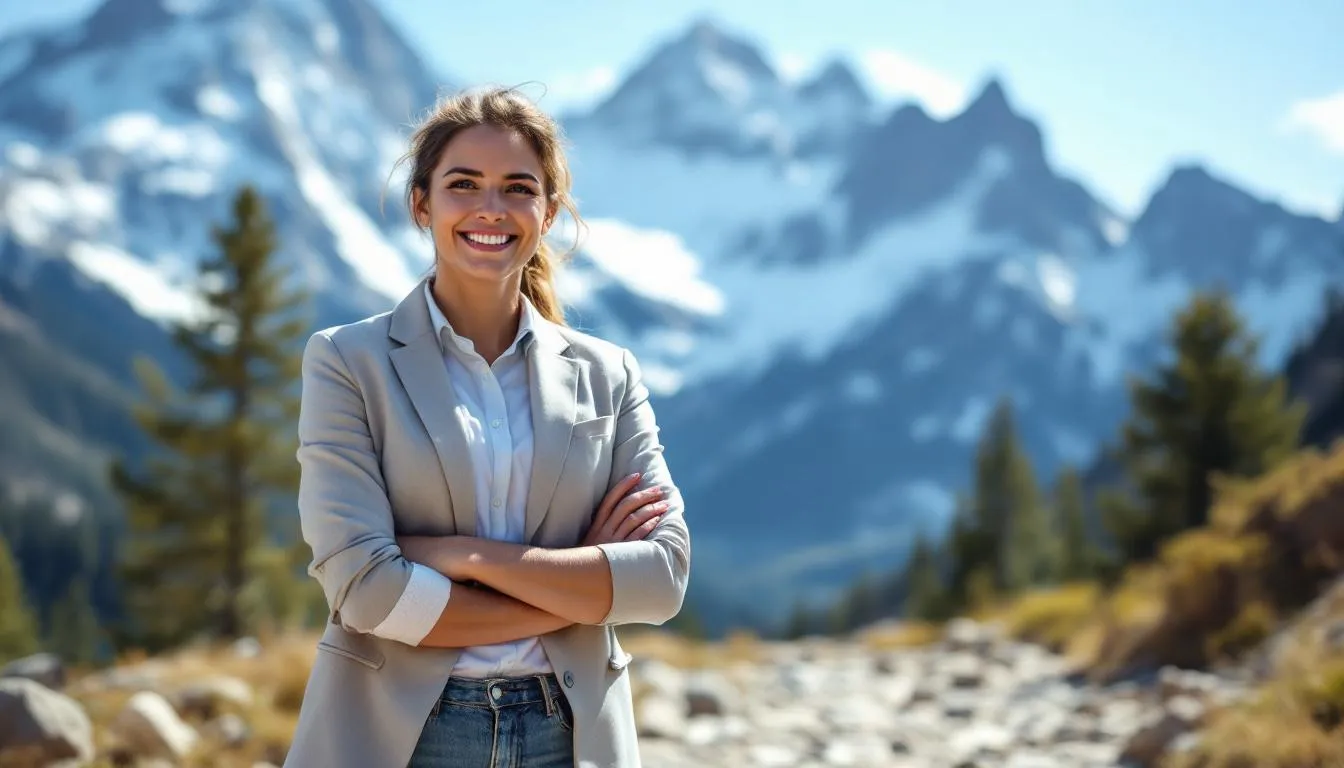 A happy client of a Colorado Springs personal injury law firm stands in front of majestic mountains, showcasing resilience despite their injuries. This image reflects the journey of seeking compensation for personal injury claims, highlighting the support of experienced personal injury attorneys in navigating the legal process.